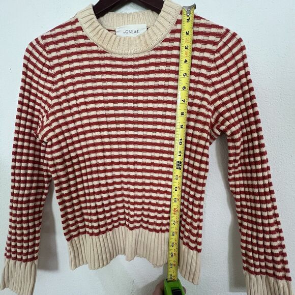 The GREAT Cotton Stripe Sweater size 1/S - Picture 4 of 8